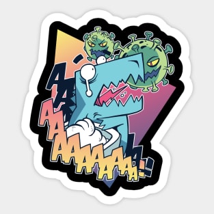 Coronavirus Dinosaur Sticker